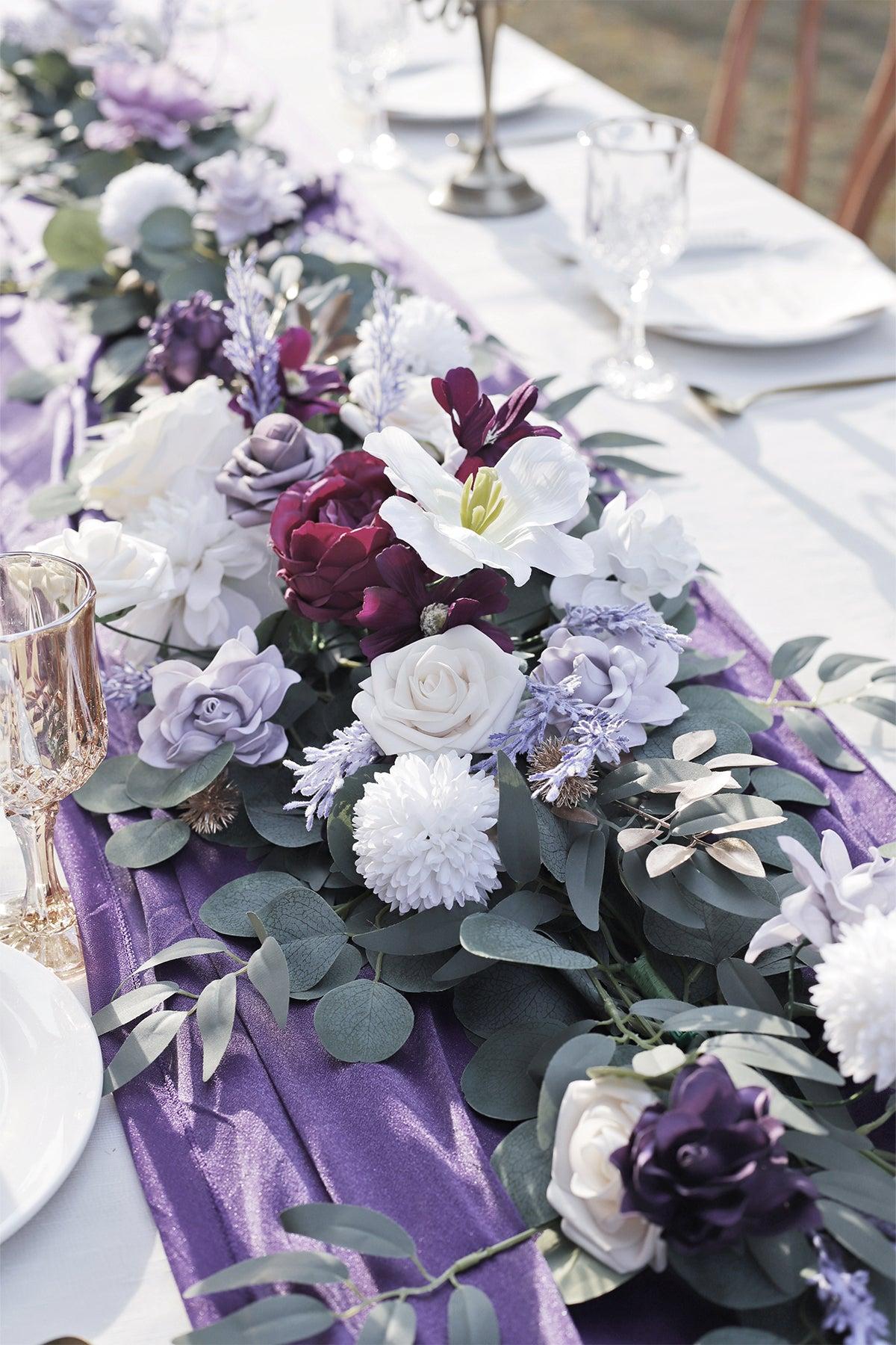 6ft Flower Garland in Lilac & Gold