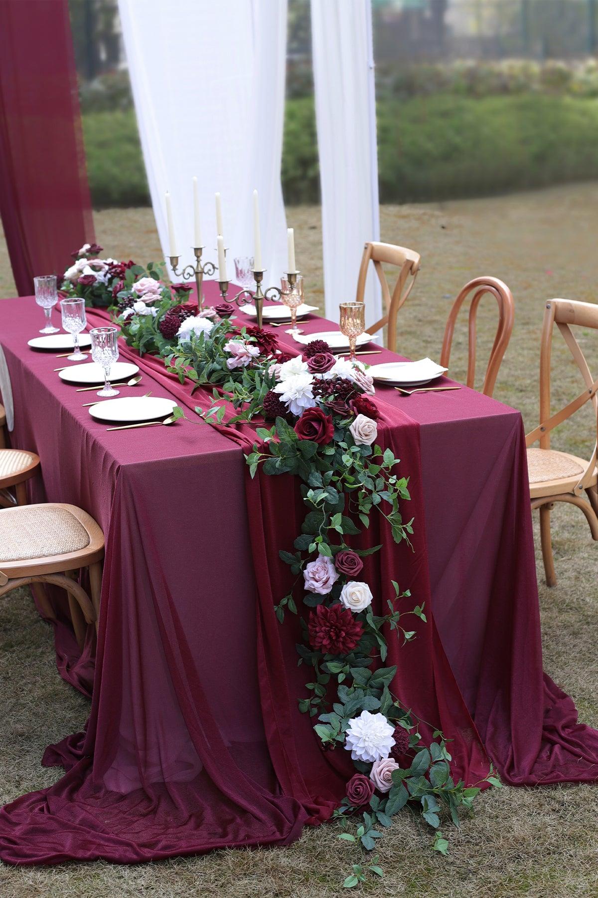 6ft Flower Garland in Romantic Marsala