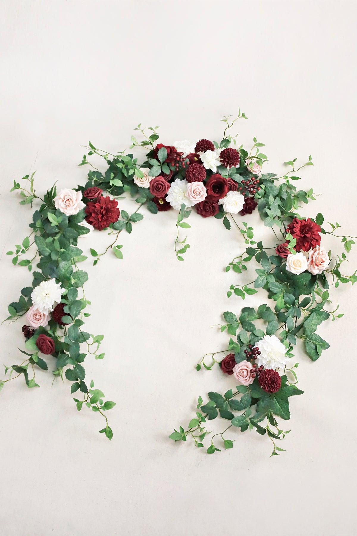 6ft Flower Garland in Romantic Marsala