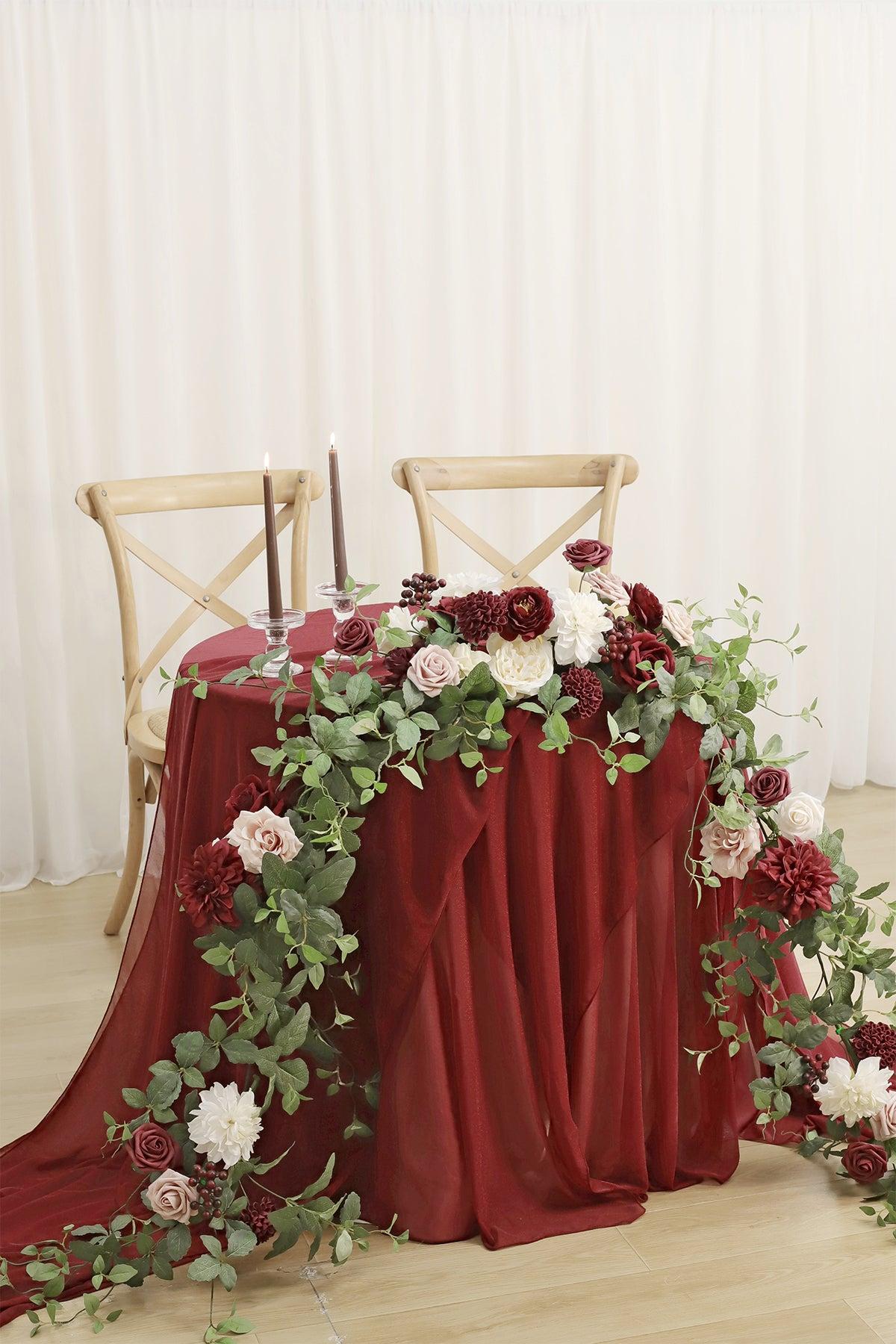 6ft Flower Garland in Romantic Marsala