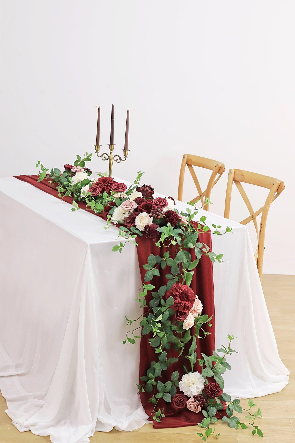 Wedding Table Centerpieces for outlet Sweetheart Table Decor - Marsala Collection