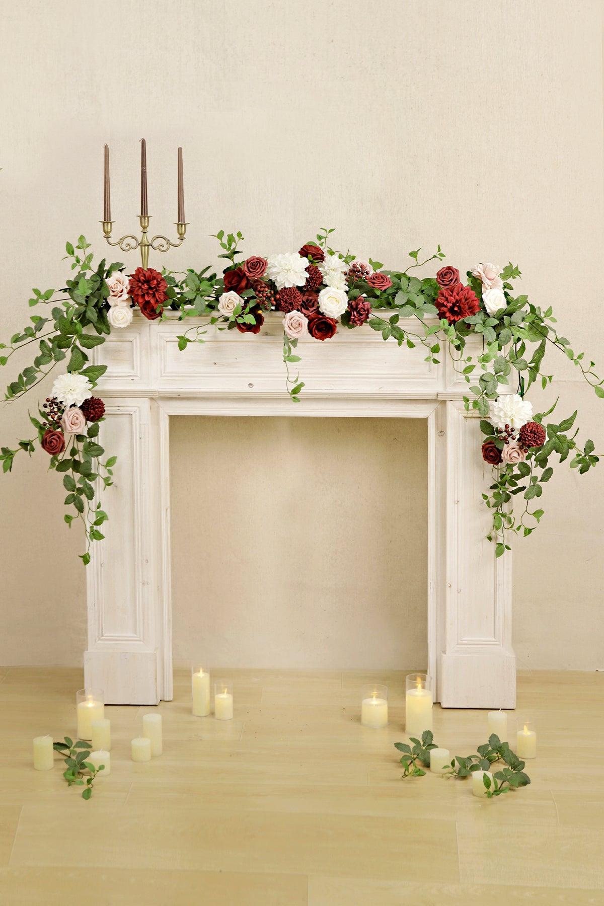 6ft Flower Garland in Romantic Marsala