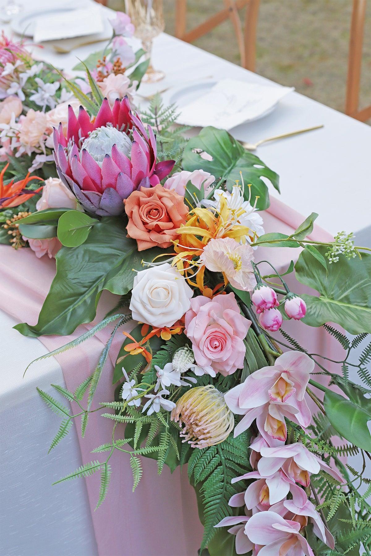 6ft Flower Garland in Tropical Pink & Cream