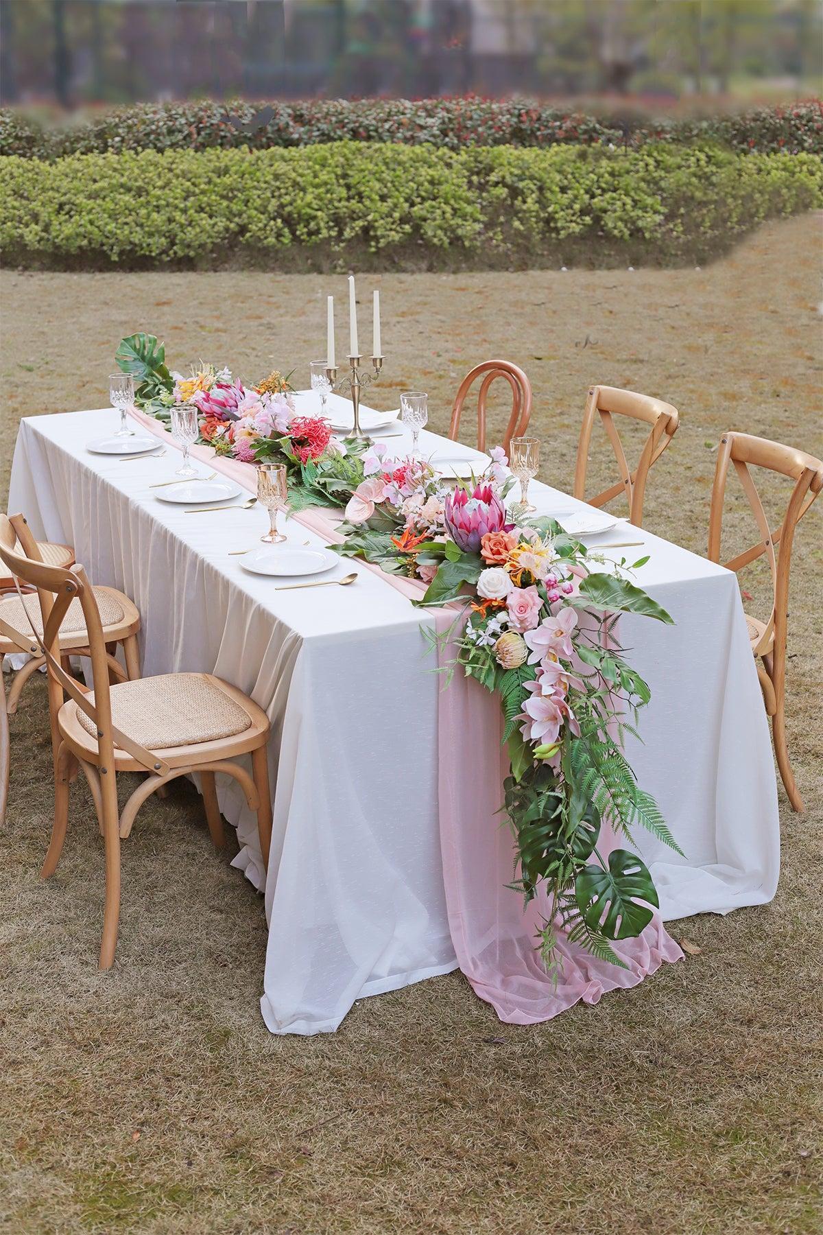 6ft Flower Garland in Tropical Pink & Cream