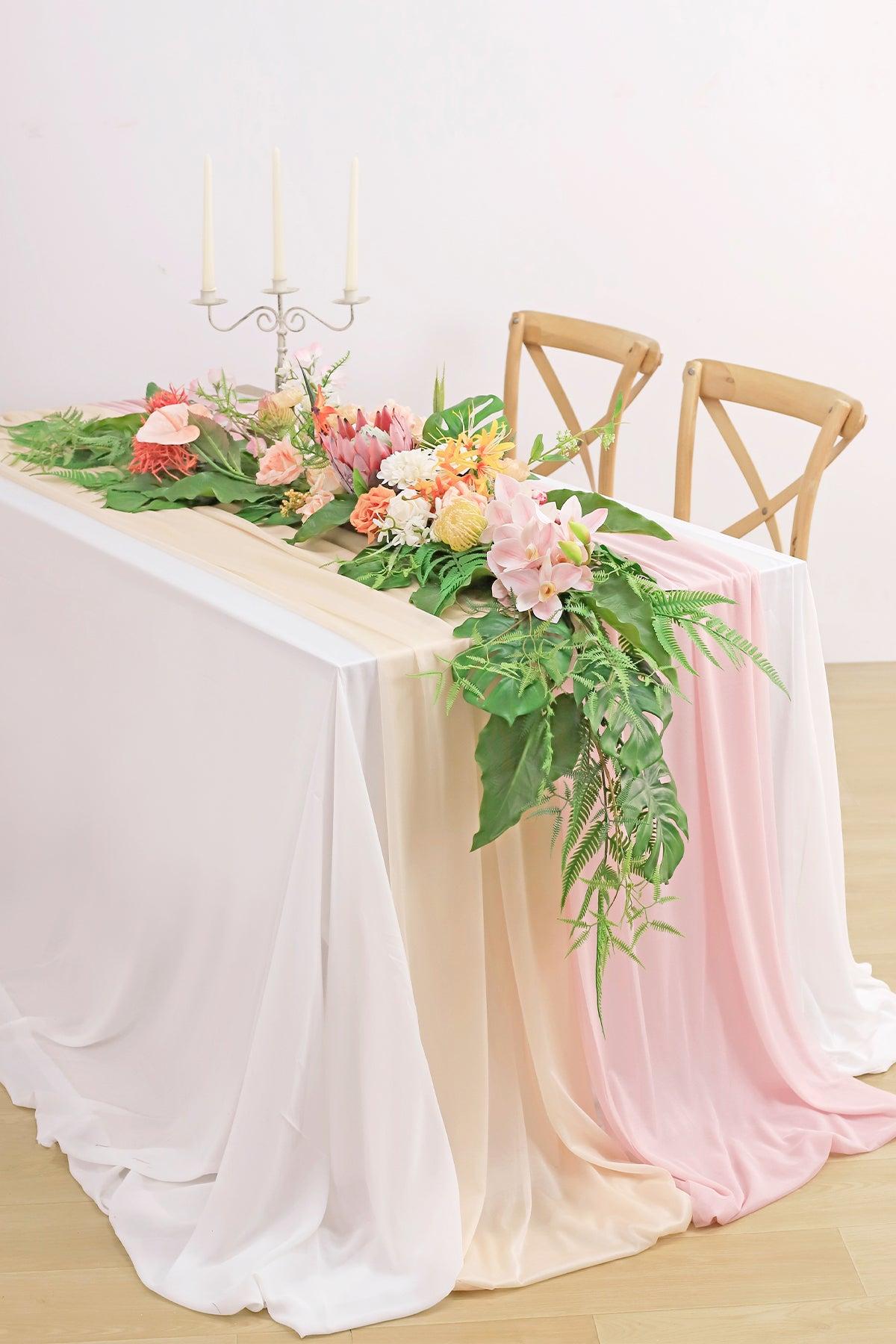 6ft Flower Garland in Tropical Pink & Cream