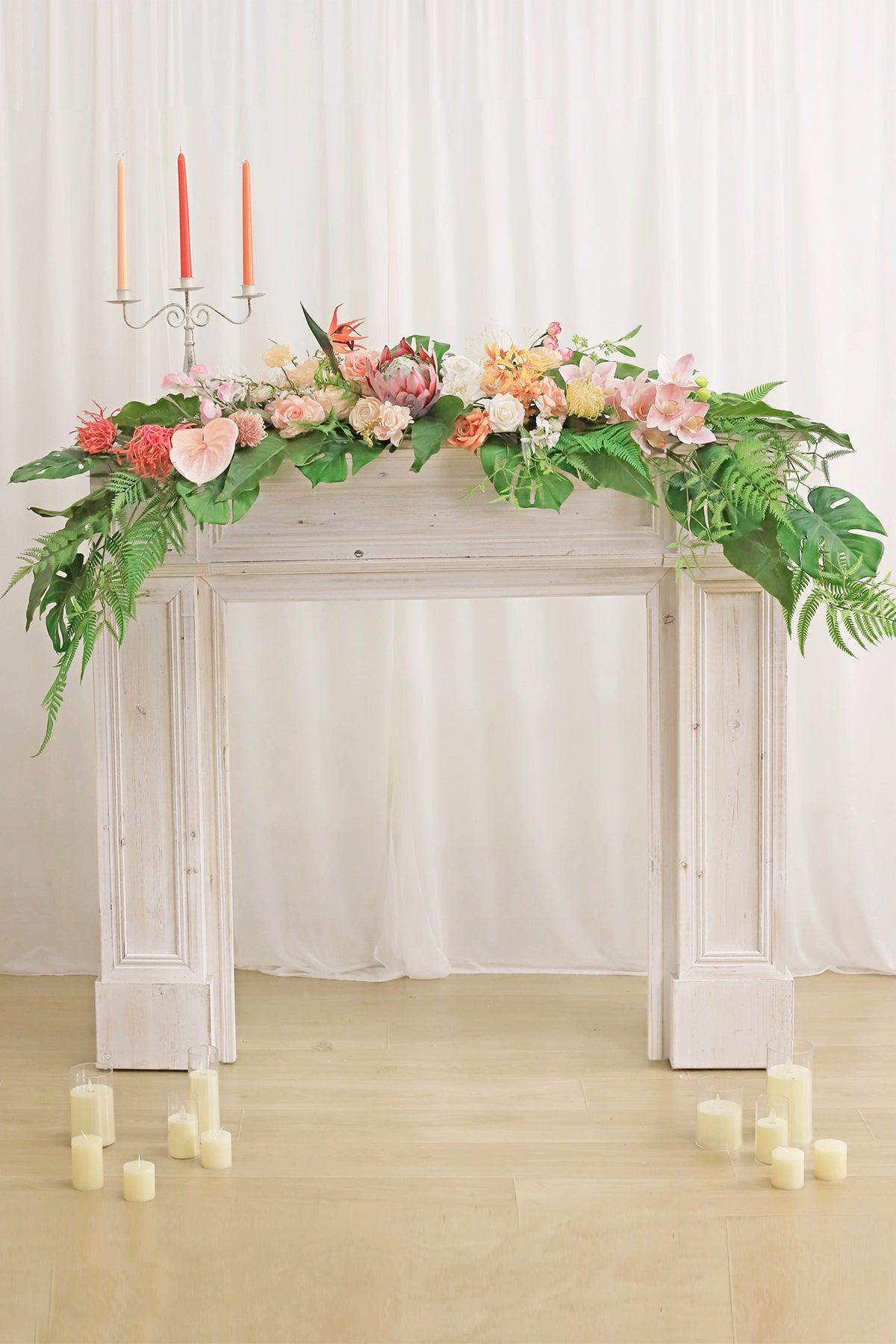 6ft Flower Garland in Tropical Pink & Cream