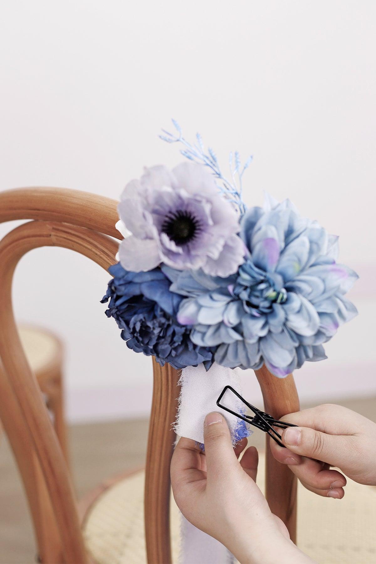 Aisle & Chair Decor in Dusty Blue & Navy