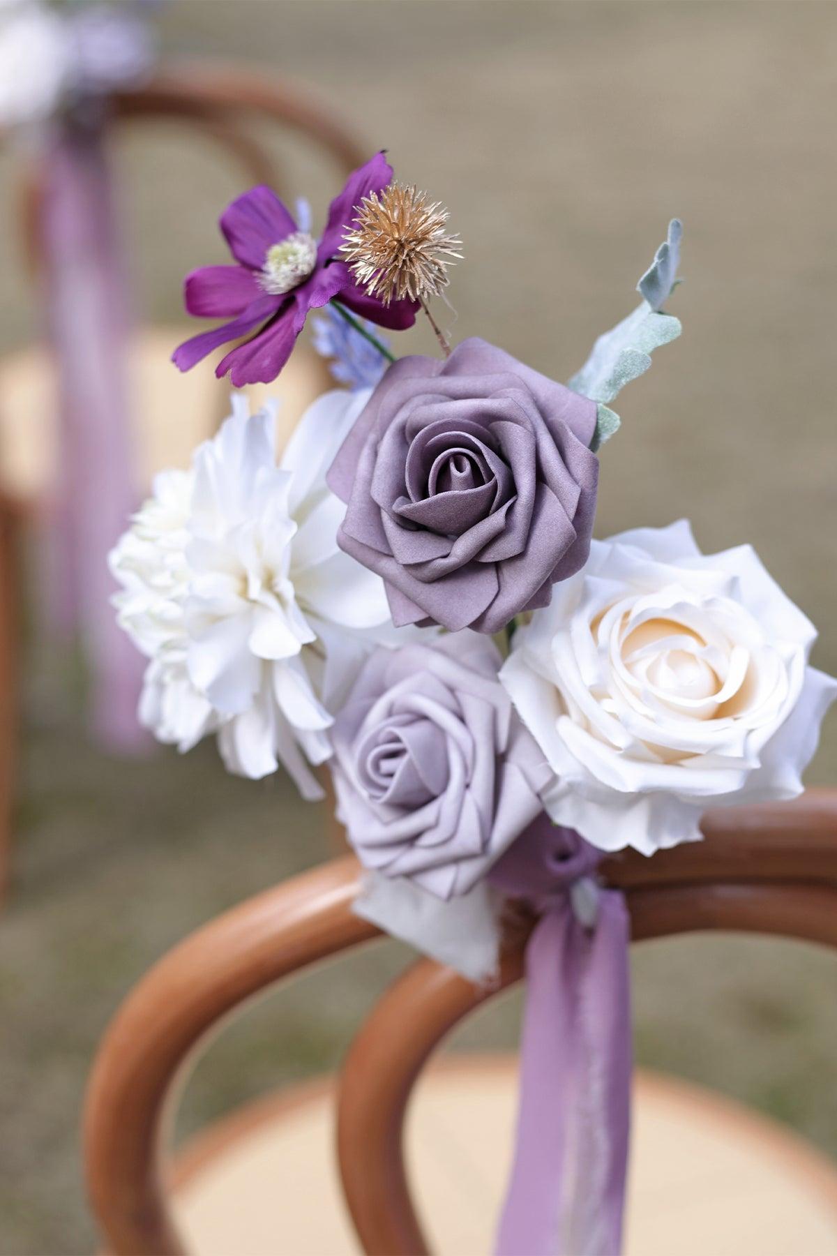 Aisle & Chair Decor in Lilac & Gold