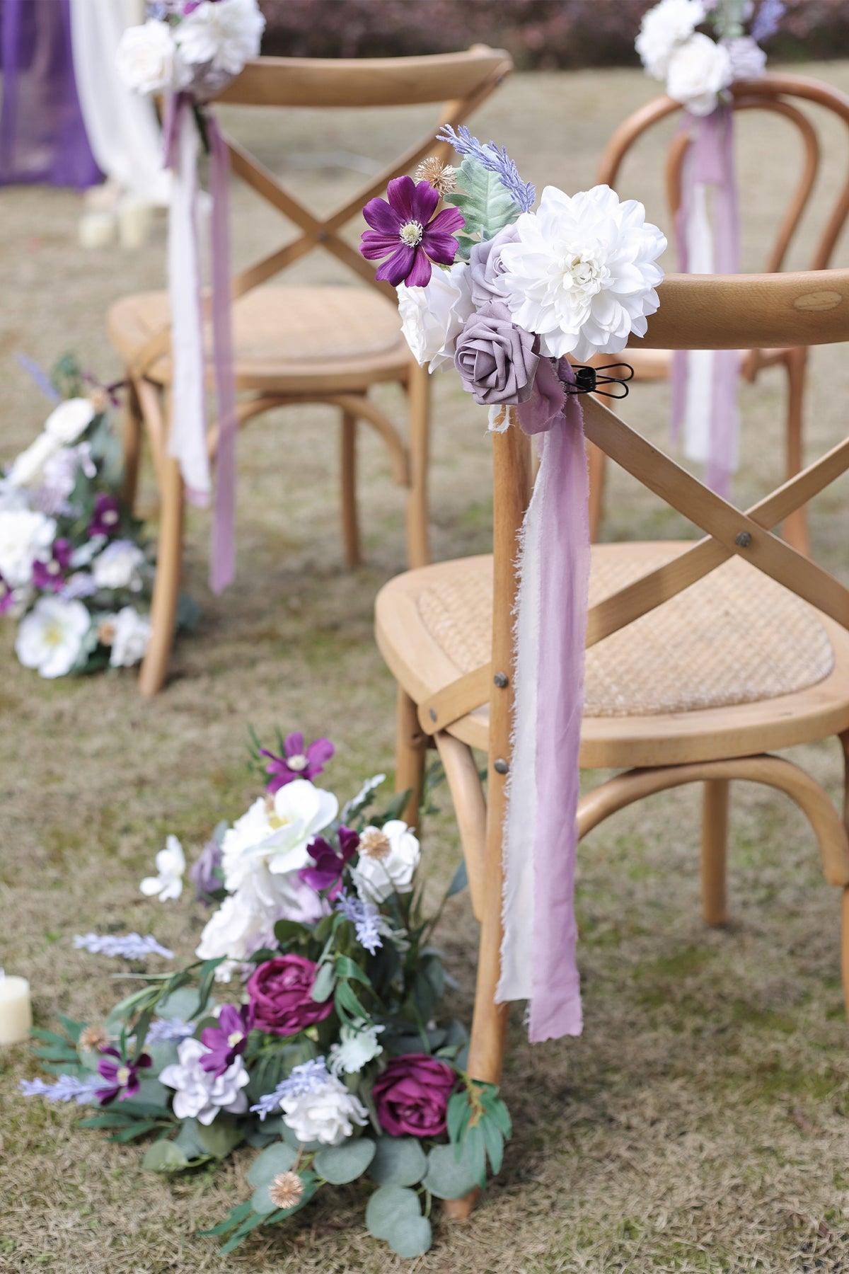 Aisle & Chair Decor in Lilac & Gold