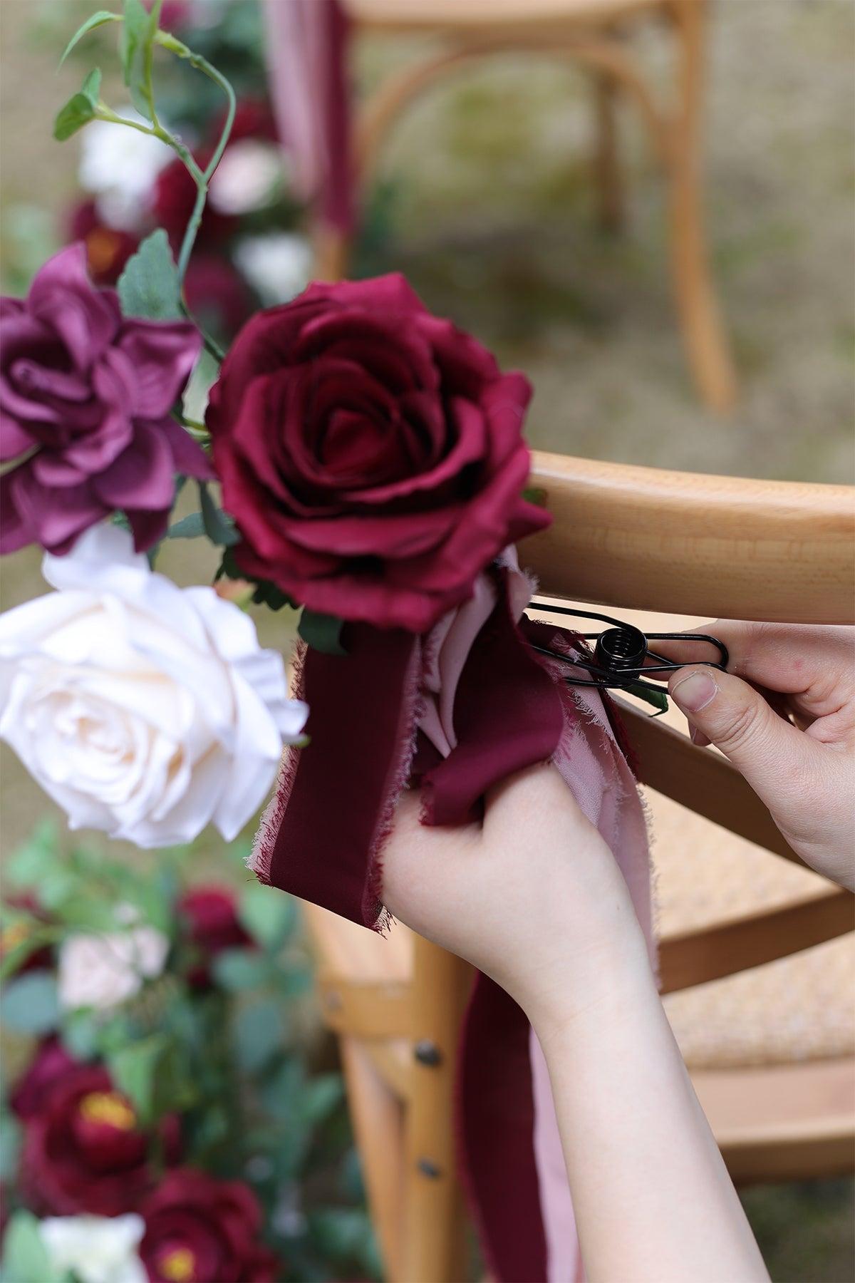 Aisle & Chair Decor in Romantic Marsala