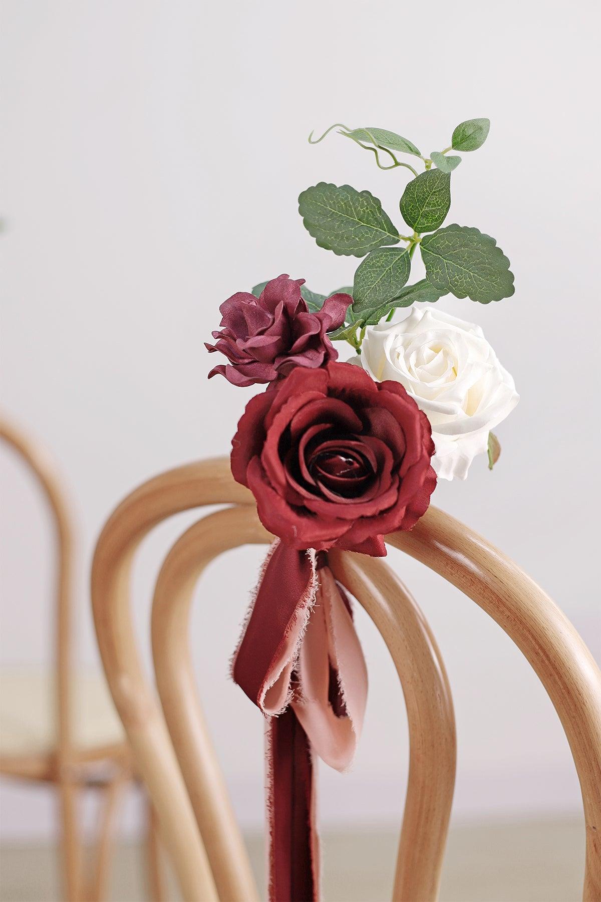 Aisle & Chair Decor in Romantic Marsala