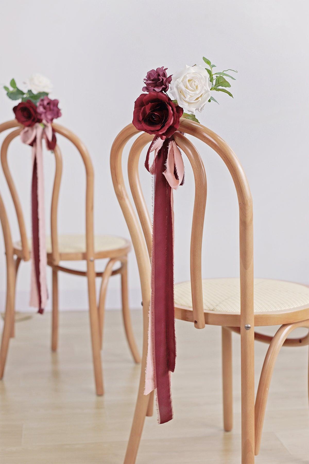 Aisle & Chair Decor in Romantic Marsala