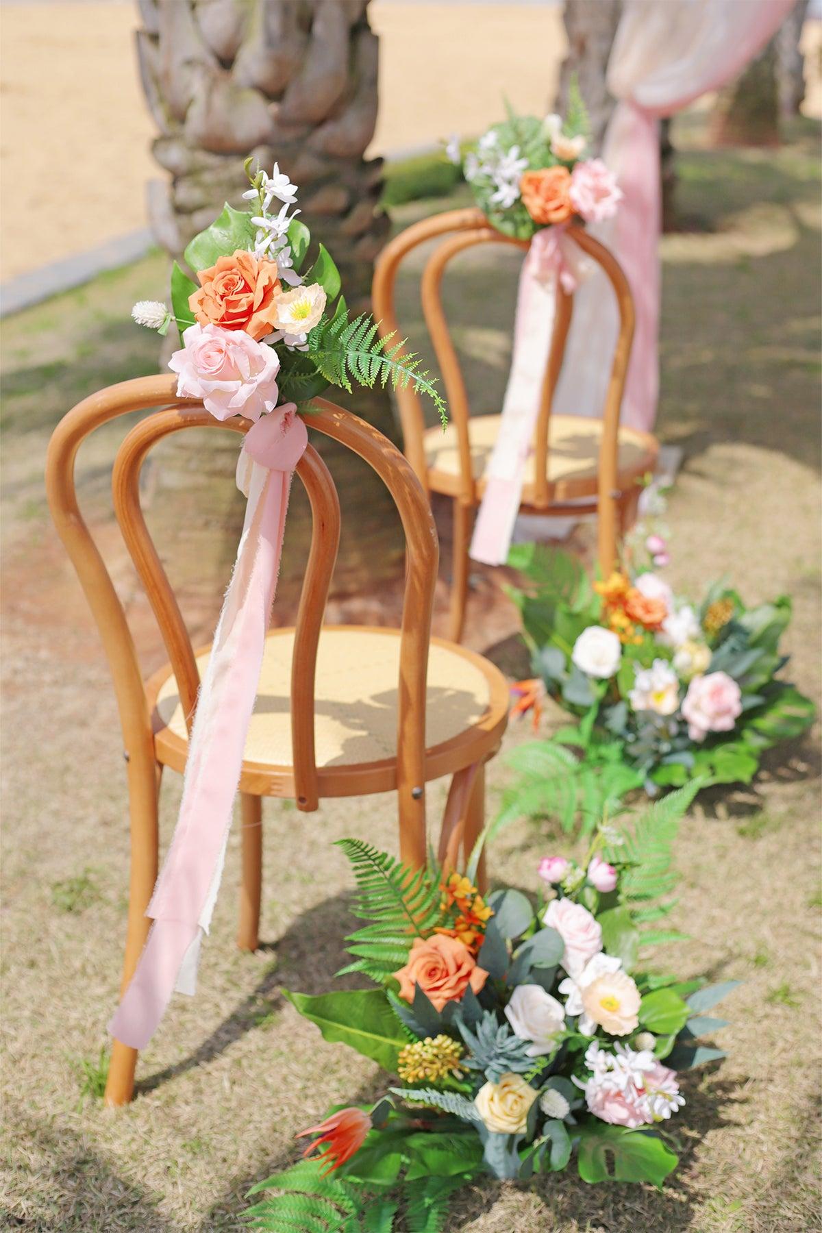 Aisle & Chair Decor in Tropical Pink & Cream