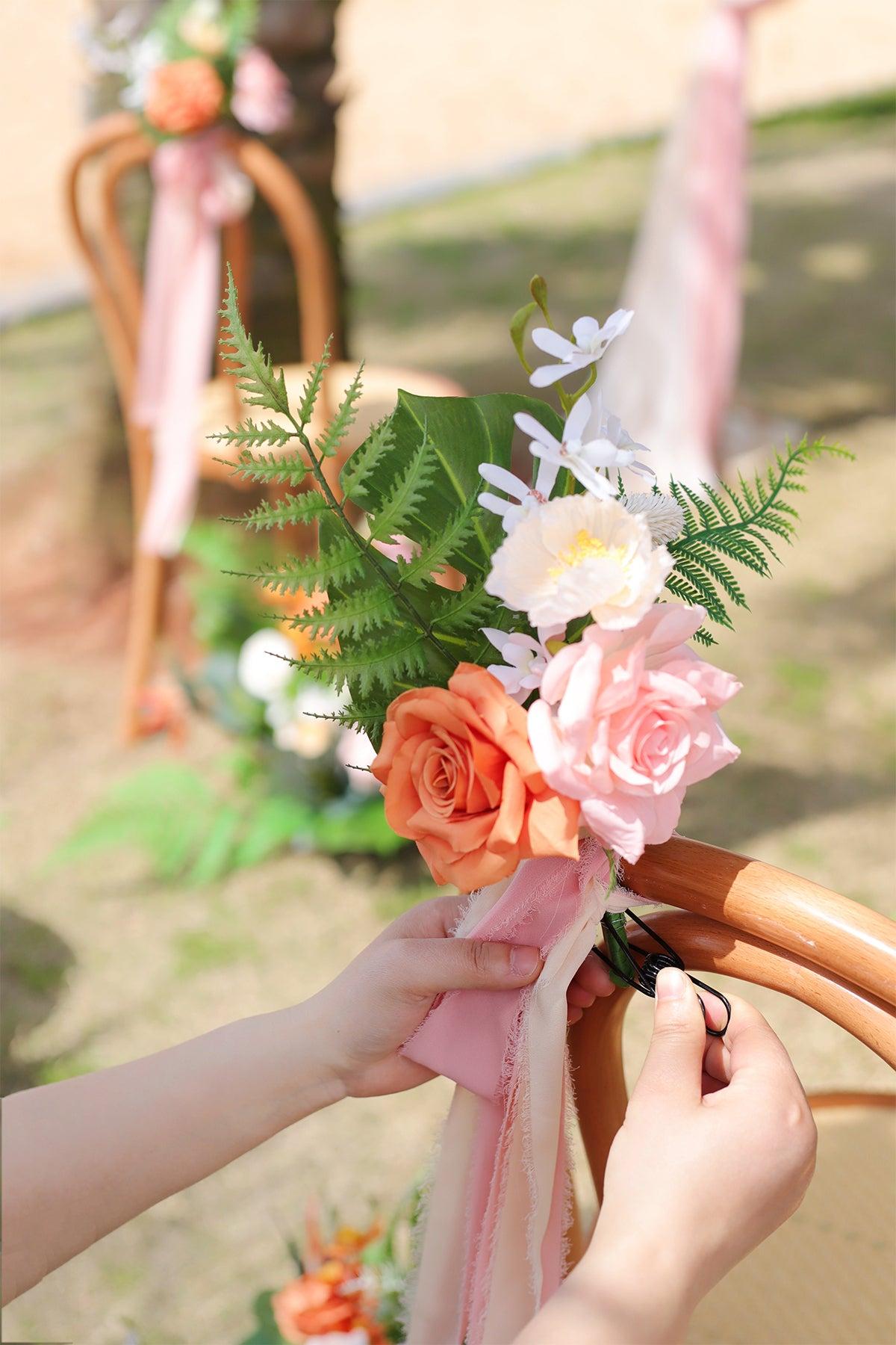 Aisle & Chair Decor in Tropical Pink & Cream