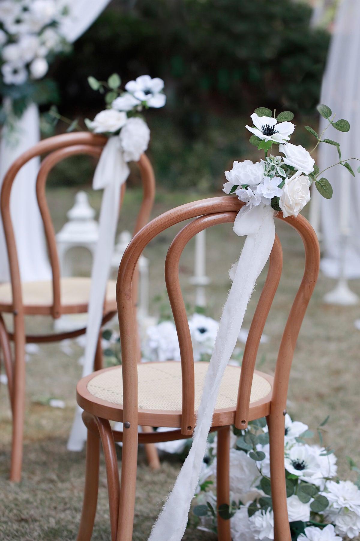 Aisle & Chair Decor in White & Beige