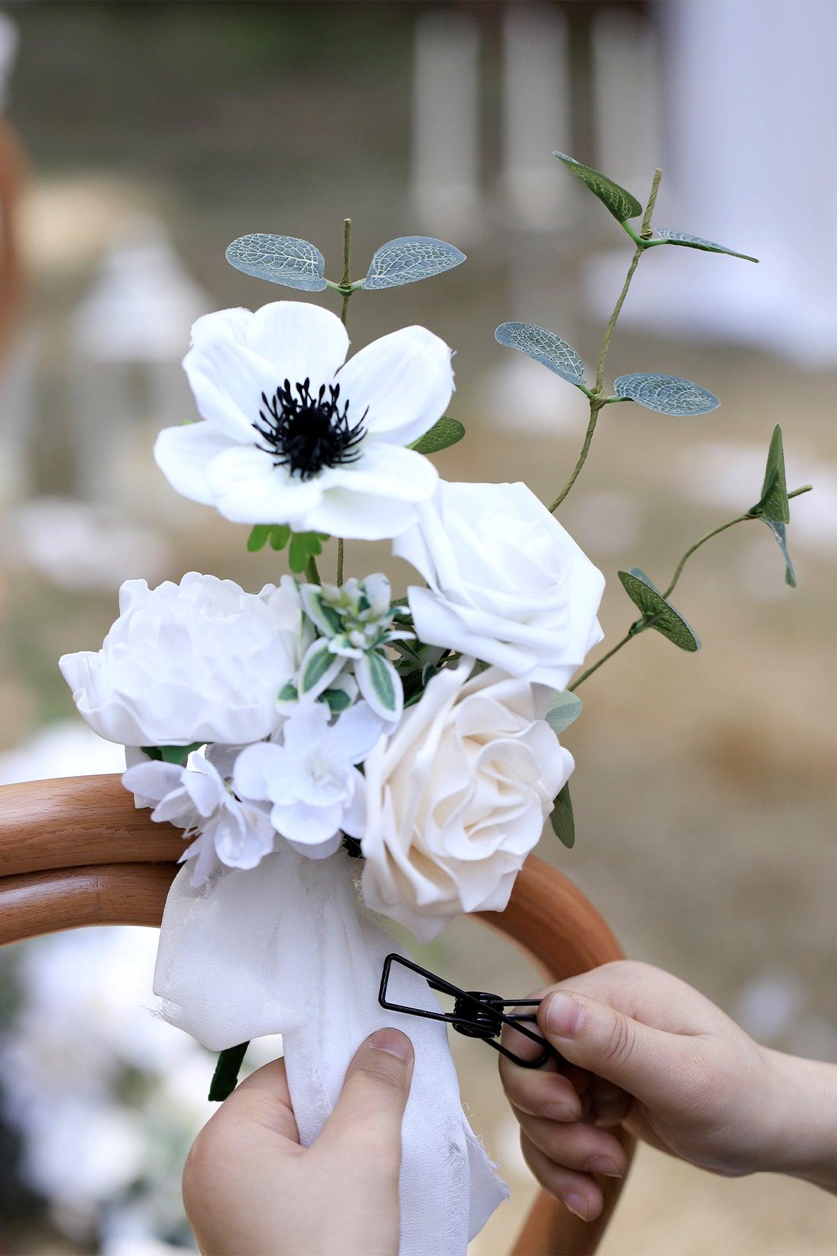 Aisle & Chair Decor in White & Beige