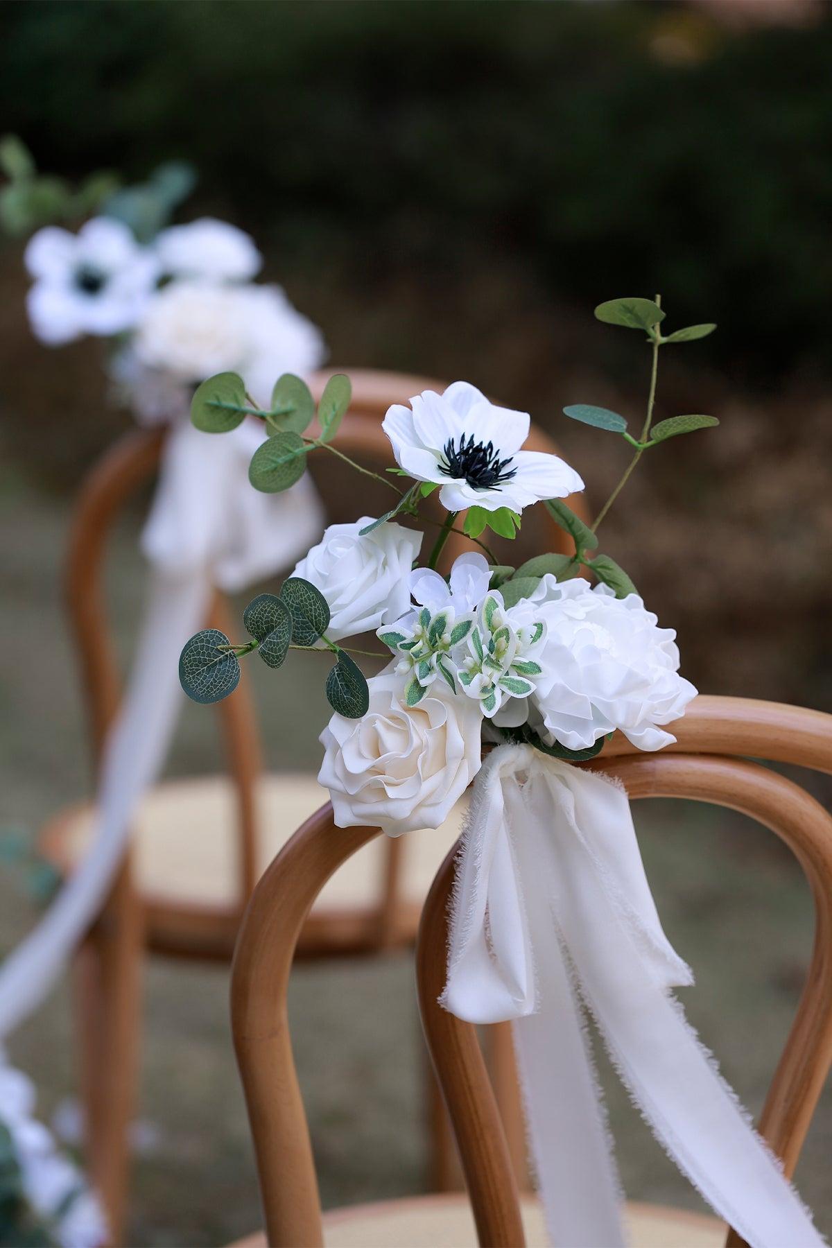 Aisle & Chair Decor in White & Beige