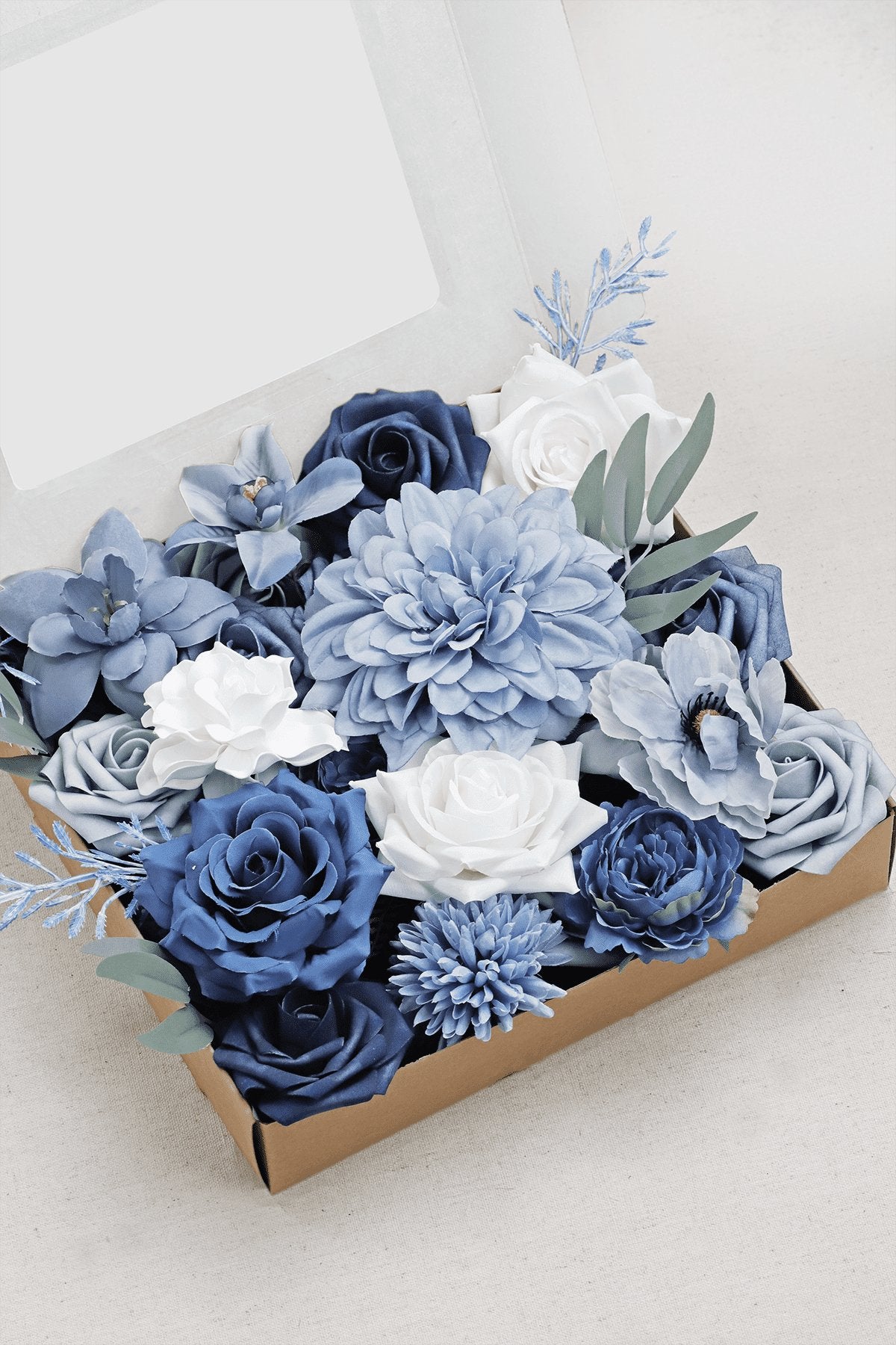 DIY Designer Flower Boxes in Dusty Blue & Navy - A