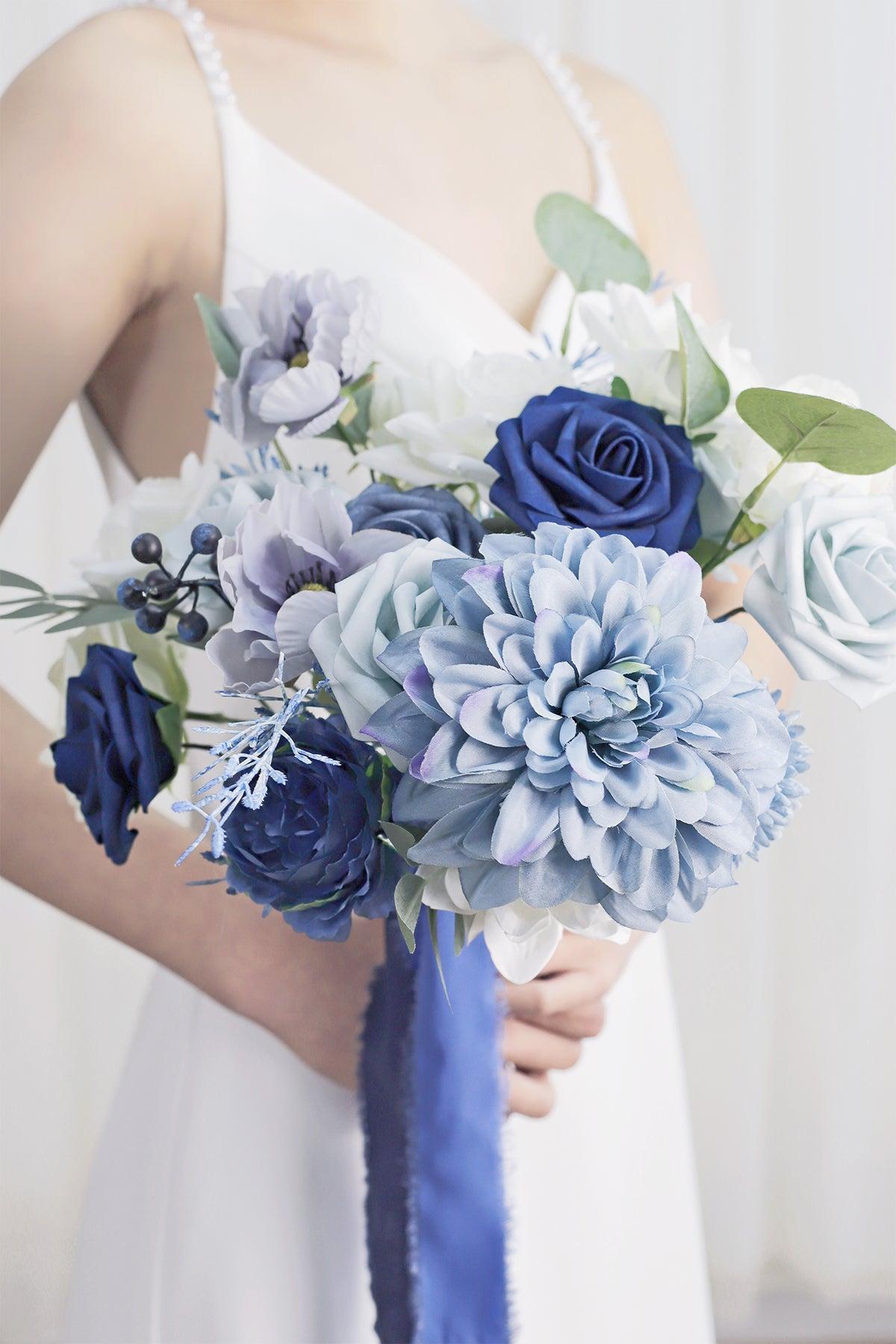 DIY Designer Flower Boxes in Dusty Blue & Navy - A