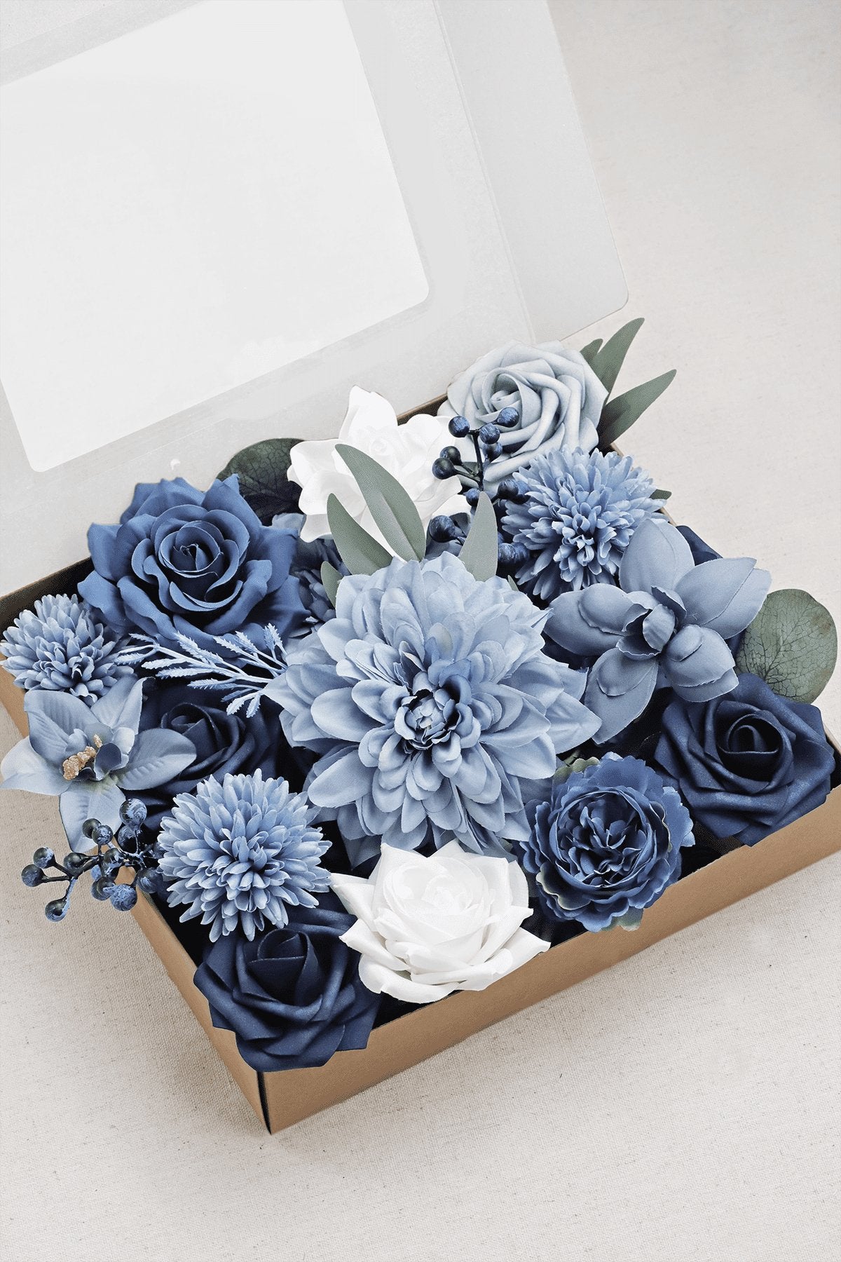 DIY Designer Flower Boxes in Dusty Blue & Navy - B