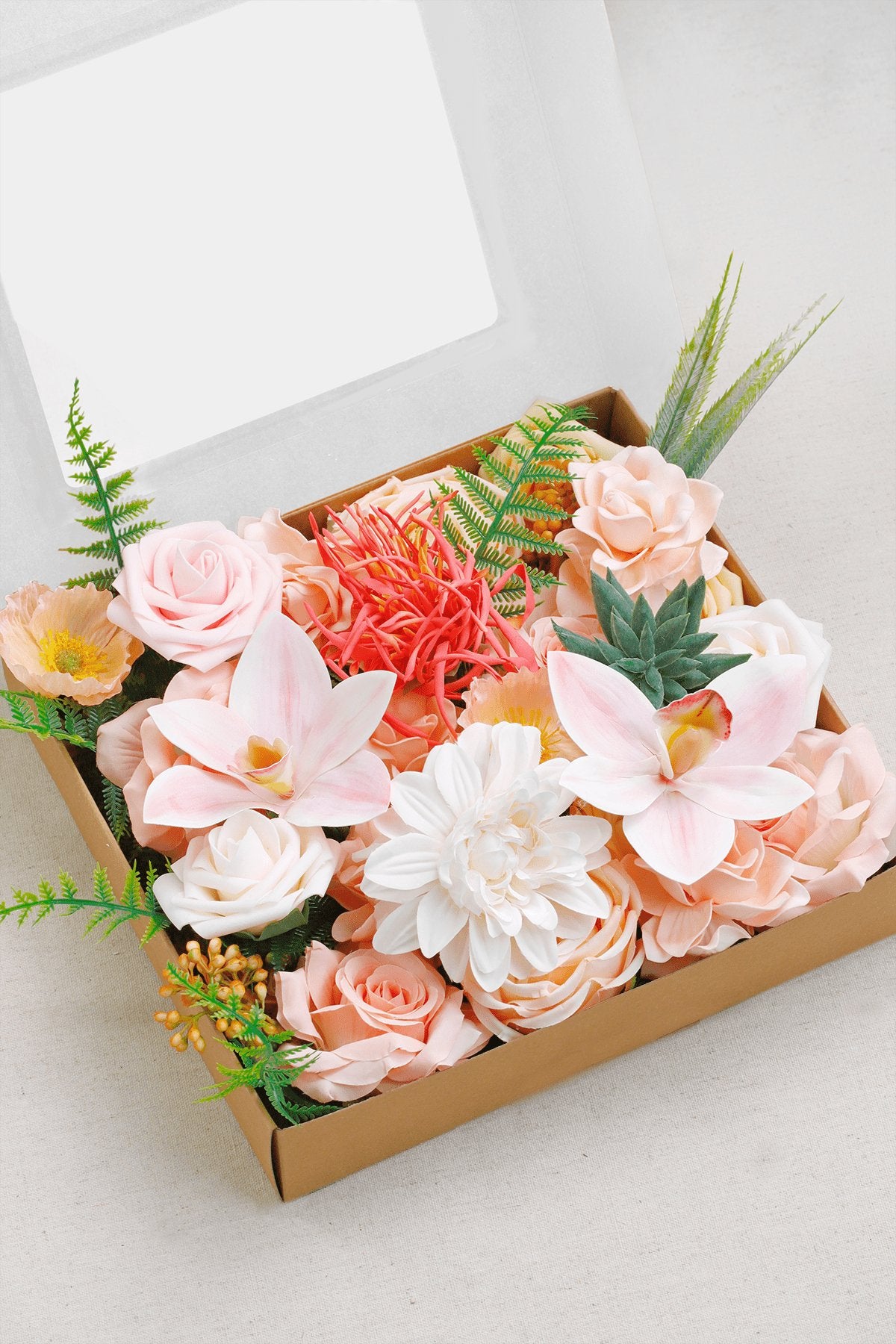 DIY Designer Flower Boxes in Tropical Pink & Cream