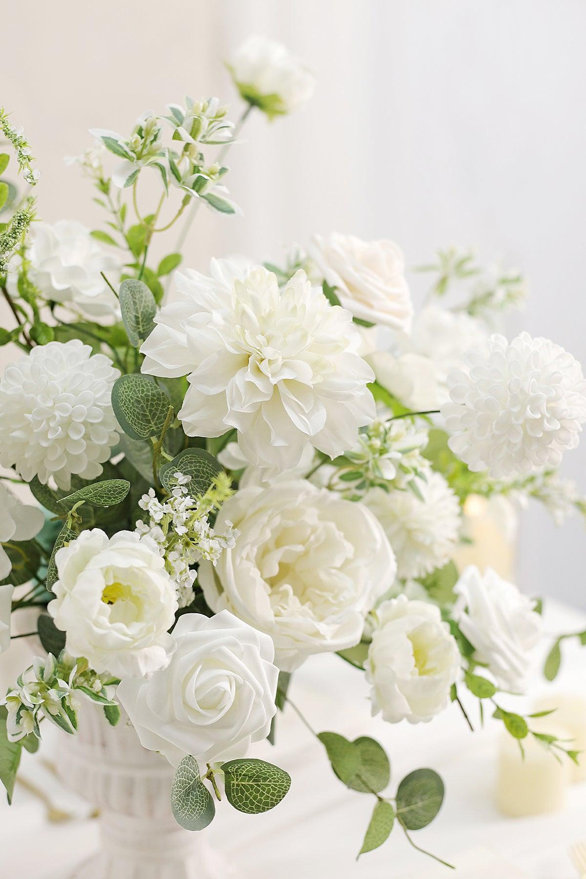 DIY Designer Flower Boxes in White & Beige