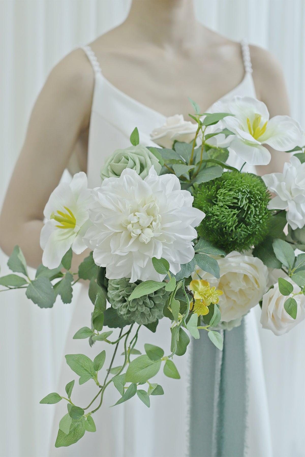 DIY Designer Flower Boxes in White & Green -A