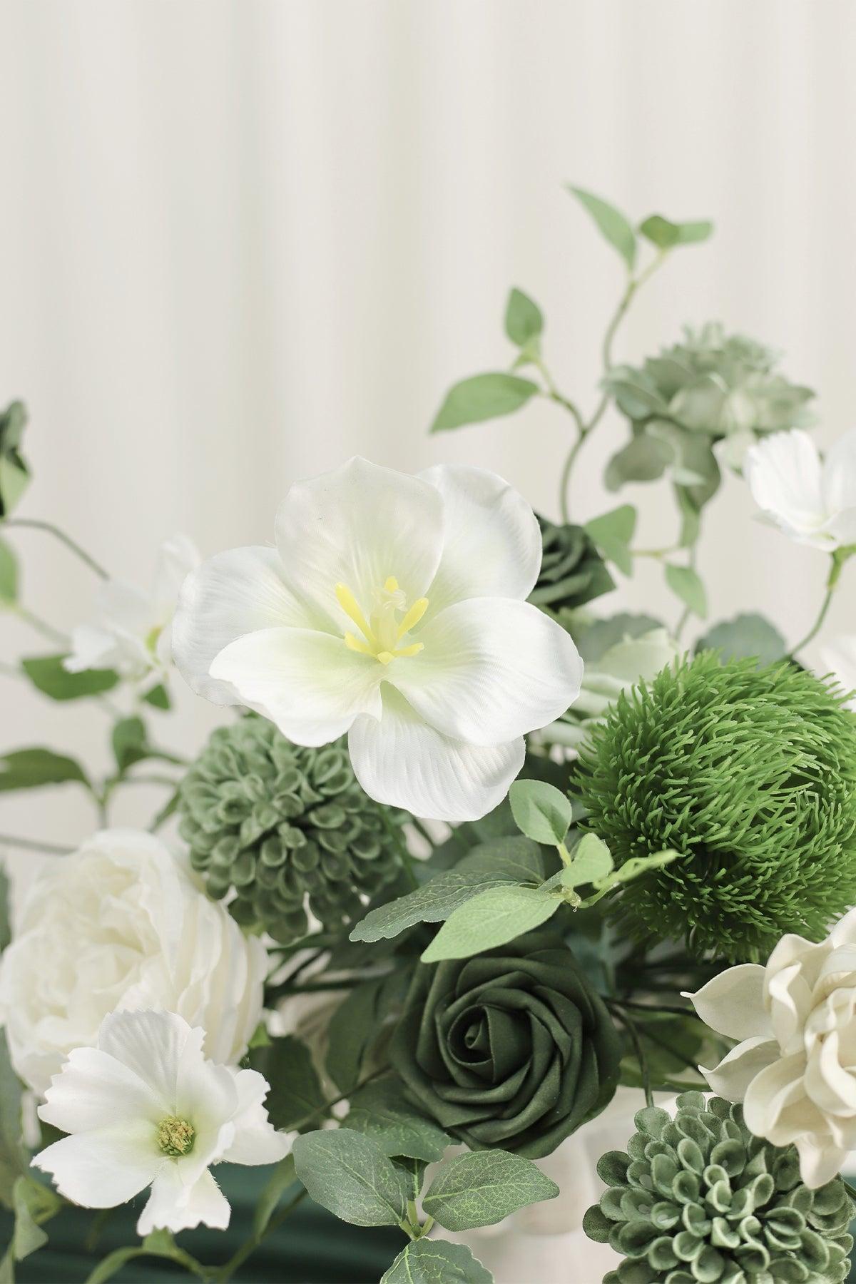 DIY Designer Flower Boxes in White & Green -A