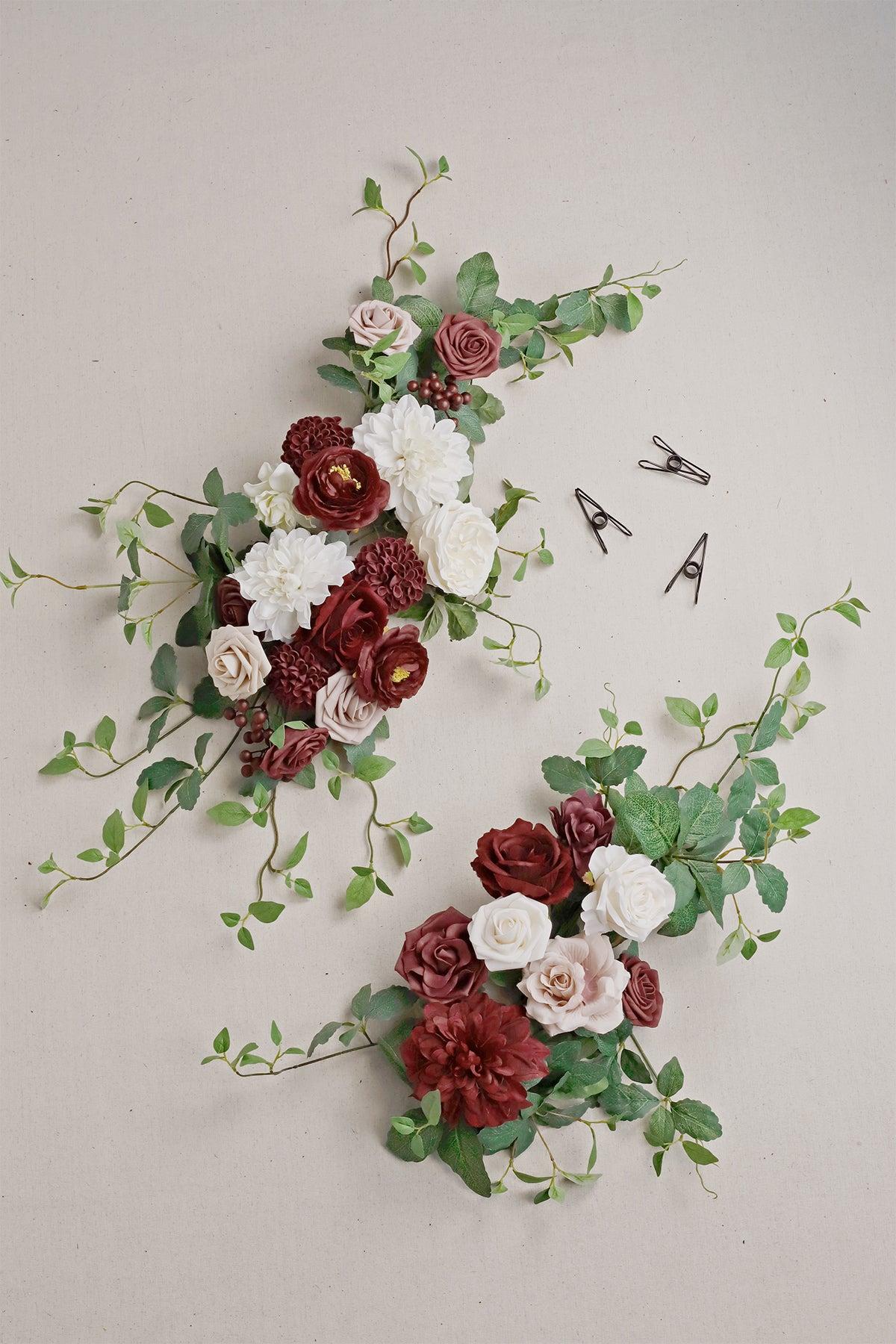 Flower Sign Decor in Romantic Marsala