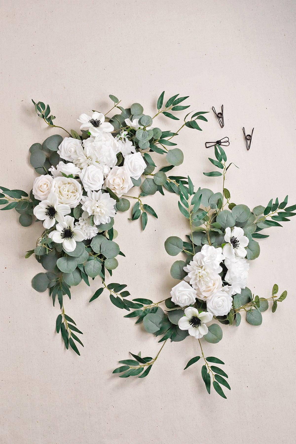 Flower Sign Decor in White & Beige